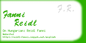 fanni reidl business card